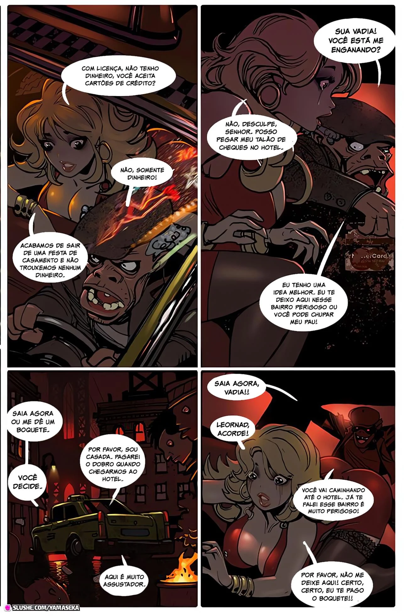 Taxista Desenfreado - Traição Picante em HQ Explícita