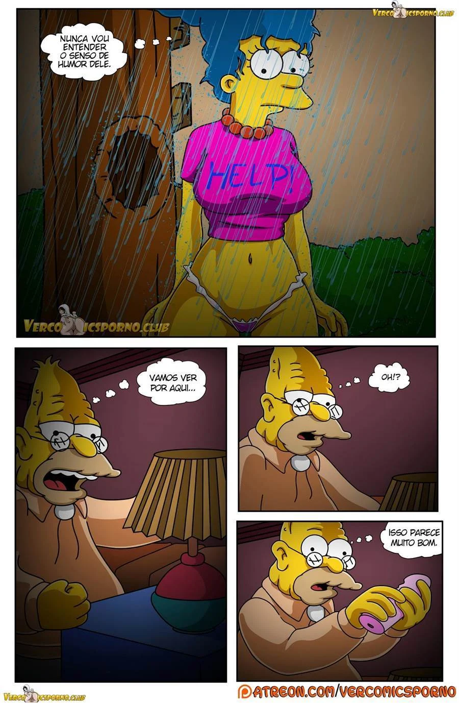 Vovô Tarado Nos Simpsons: HQ Hardcore de Sexo Explícito