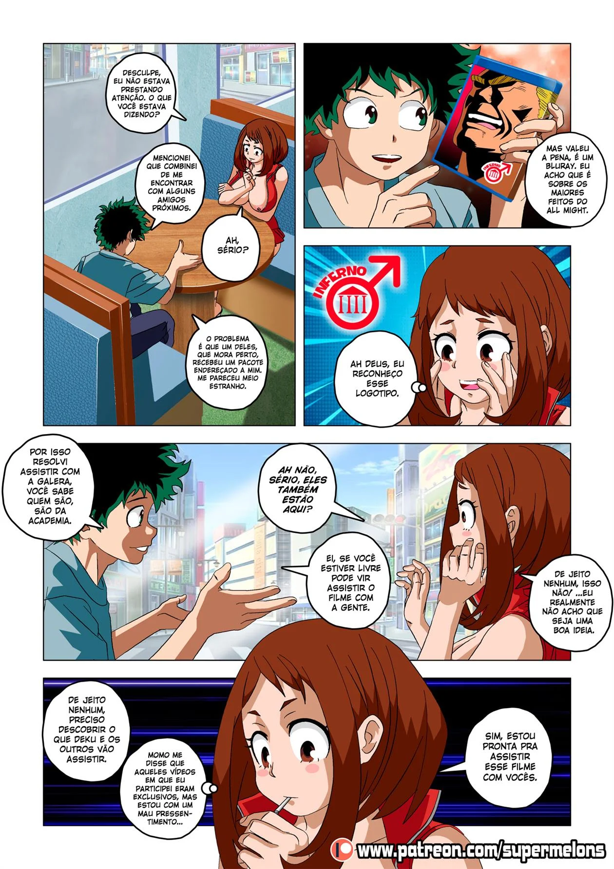 Uraraka Surpreende Deku com Fetiche Molhado em Cena Explícita Sem Limites