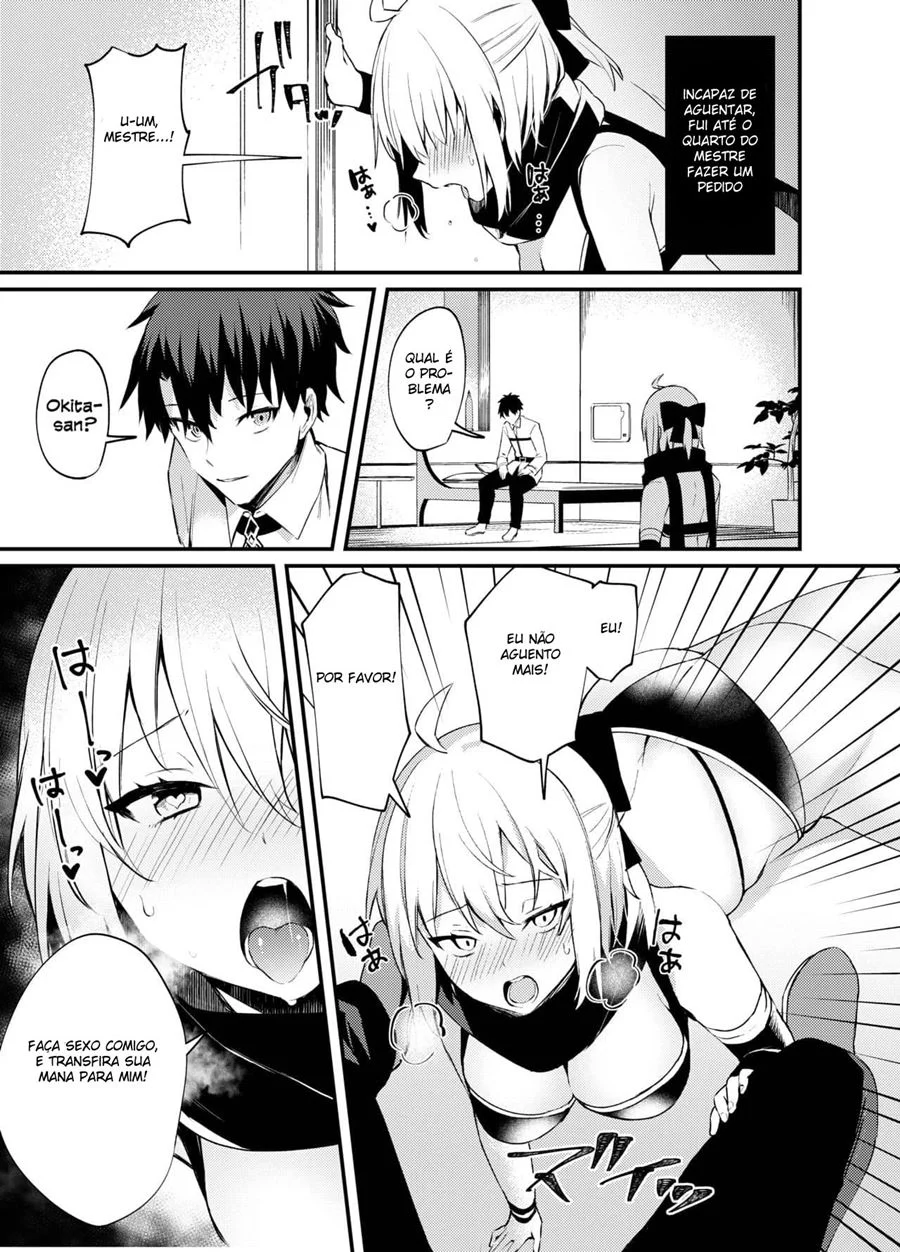 Okita-san não Aguenta Mais de Tanto Tesão