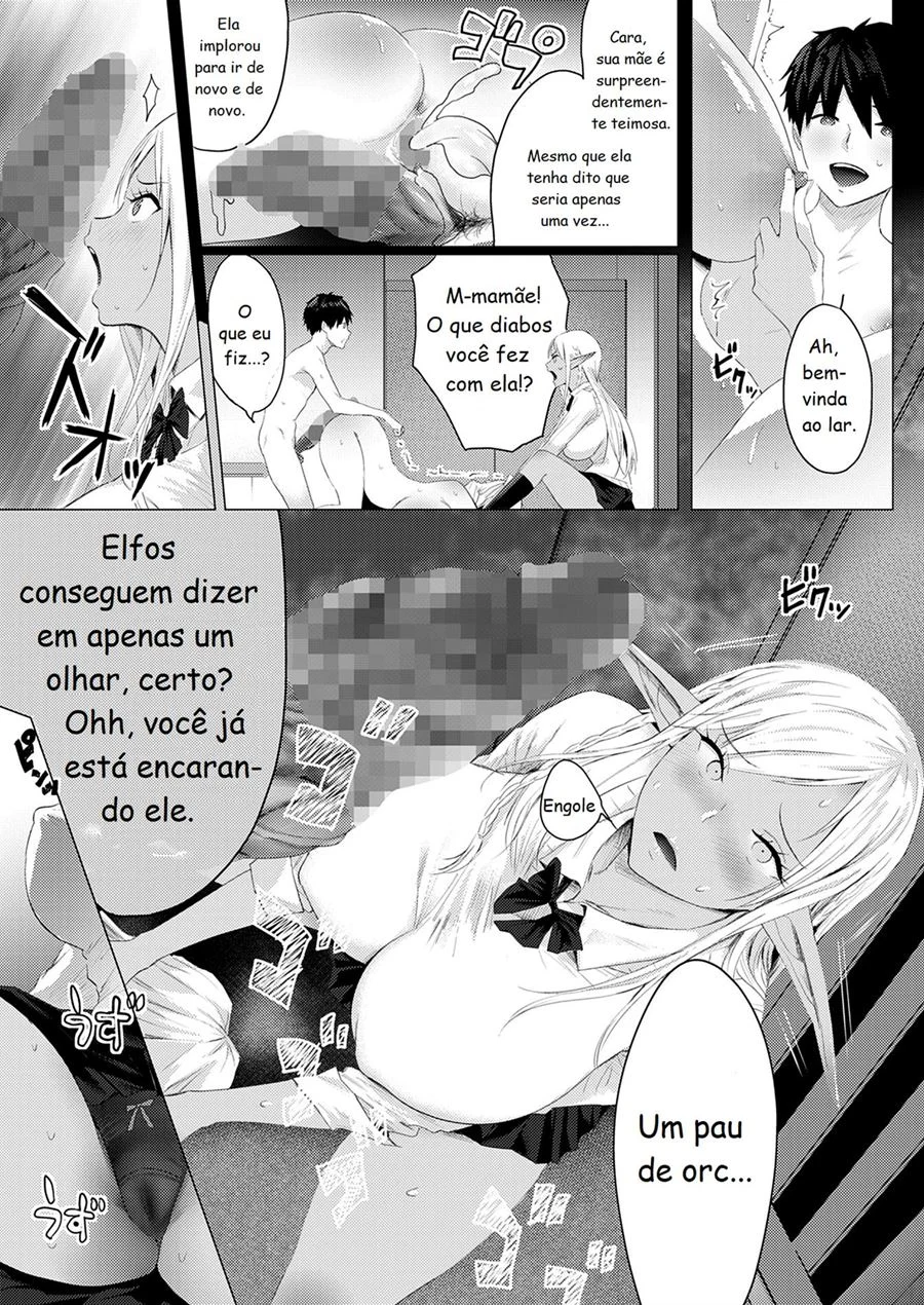 Elf mãe e filha escravizadas por orcs em cenas explícitas de dominação