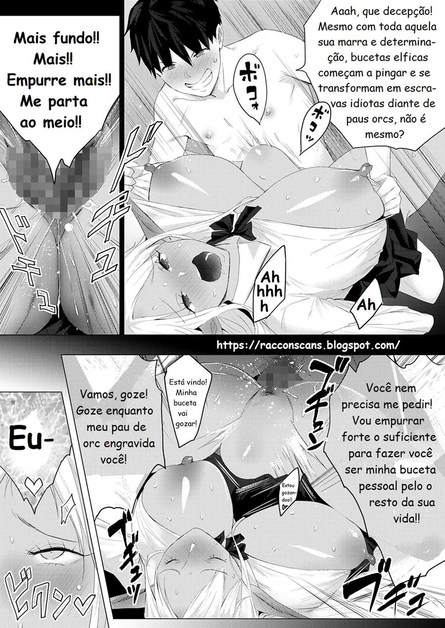 Elf mãe e filha escravizadas por orcs em cenas explícitas de dominação