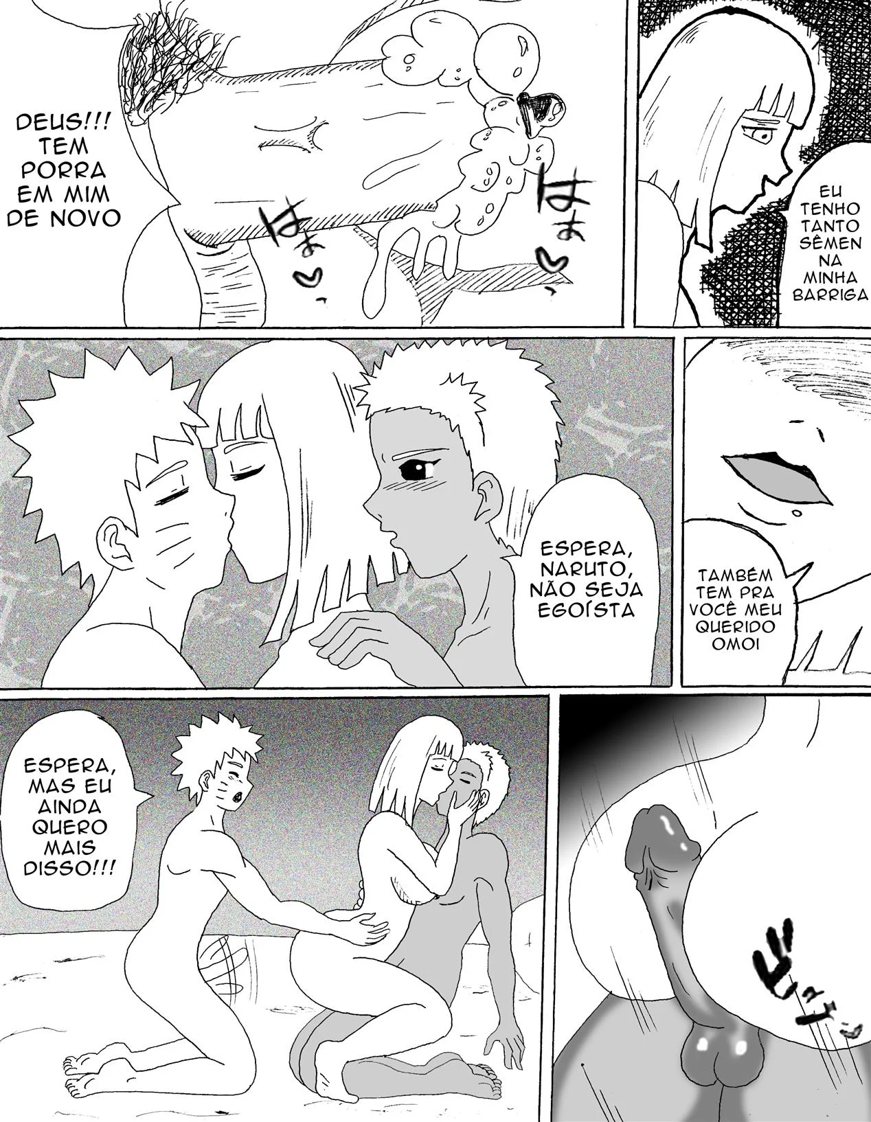 Exploração Proibida de Samui: Sexo Explicito com os Amigos de Naruto