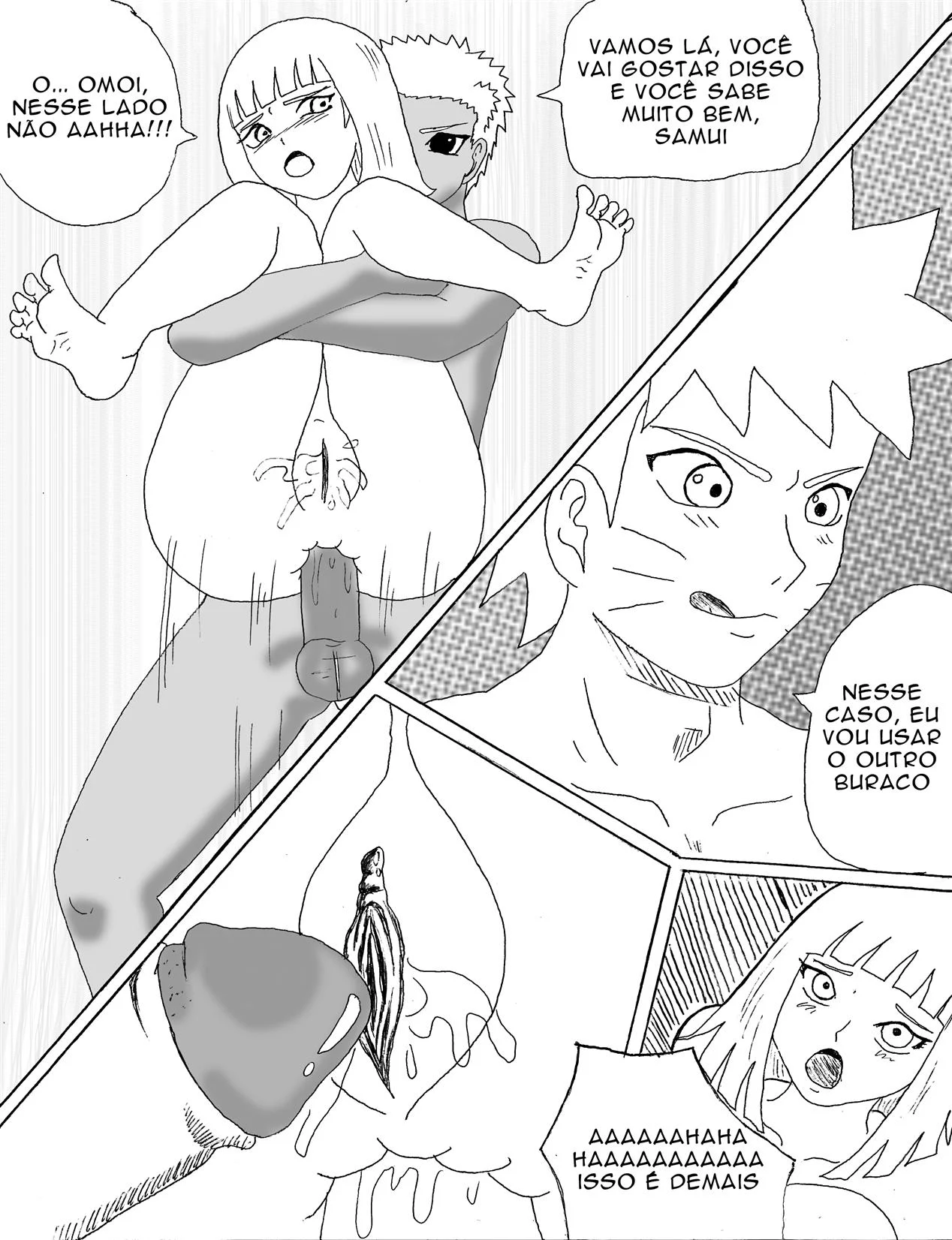 Exploração Proibida de Samui: Sexo Explicito com os Amigos de Naruto