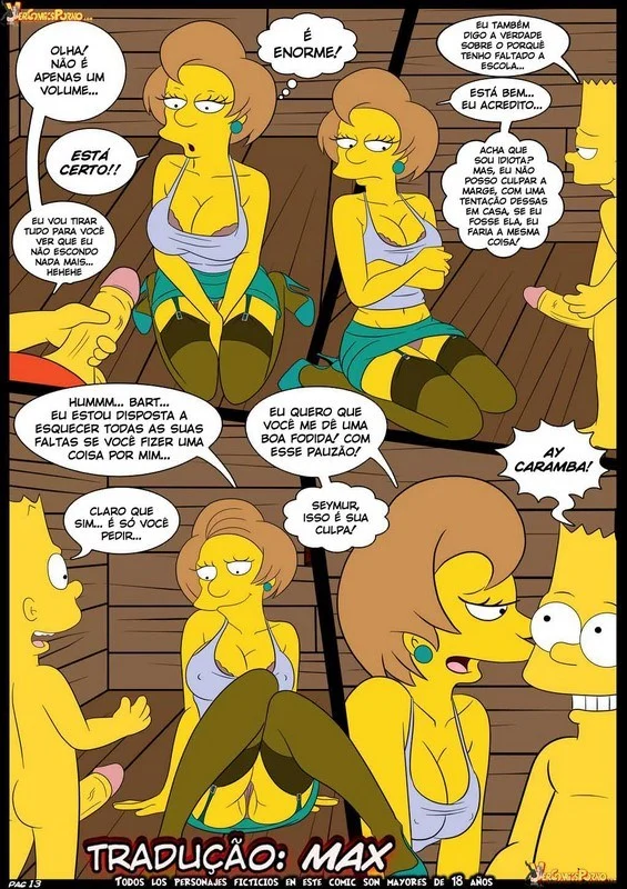 Orgia Explícita dos Simpsons: Série Hentai Proibida em Quadrinhos Eróticos
