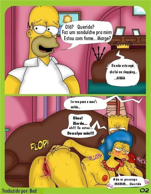 Bart fode a mãe gostosa em HQ pornô proibida dos Simpsons