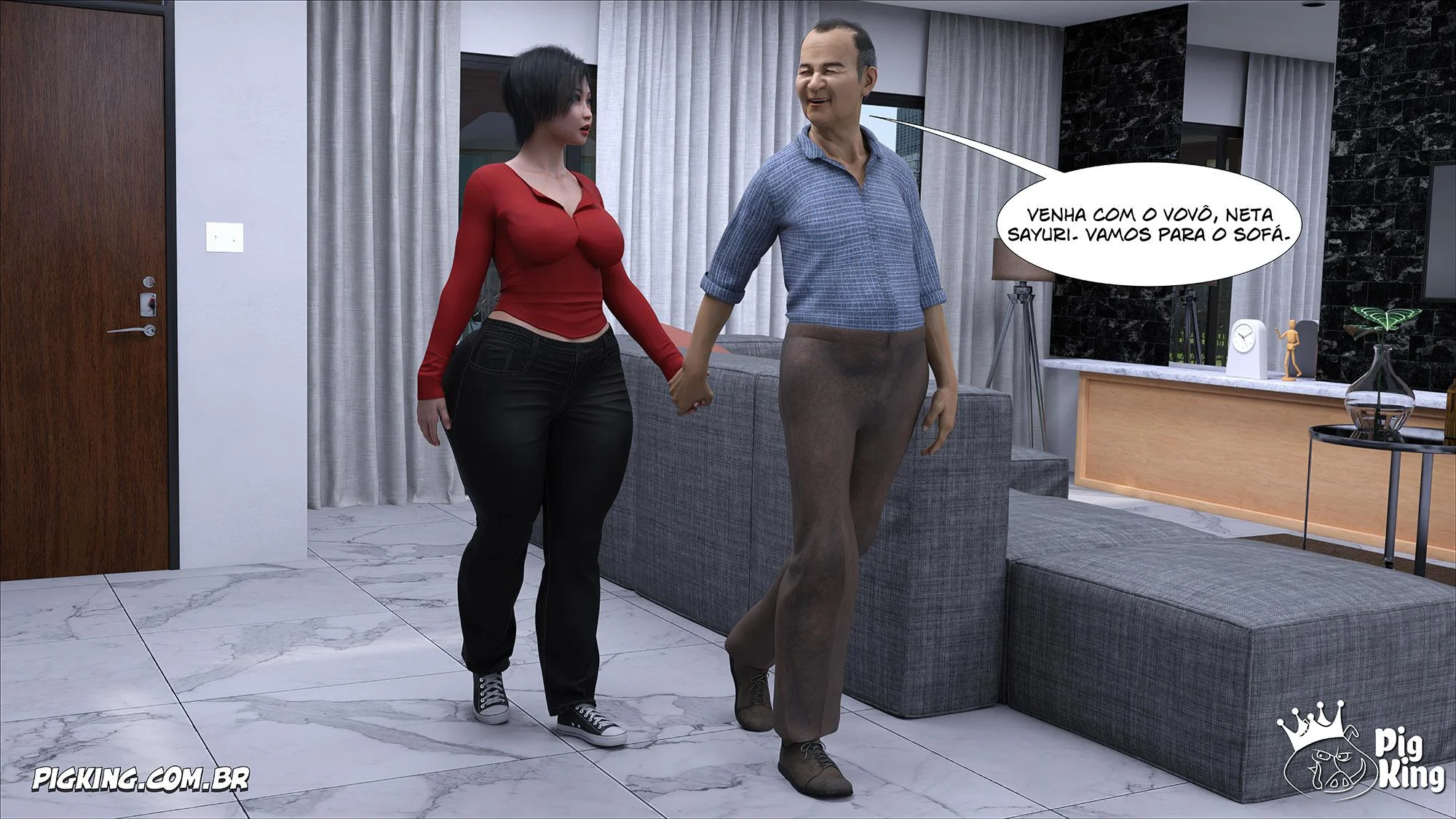 Safadeza da Família Kobayashi: Hentai 3D Explícito e Picante