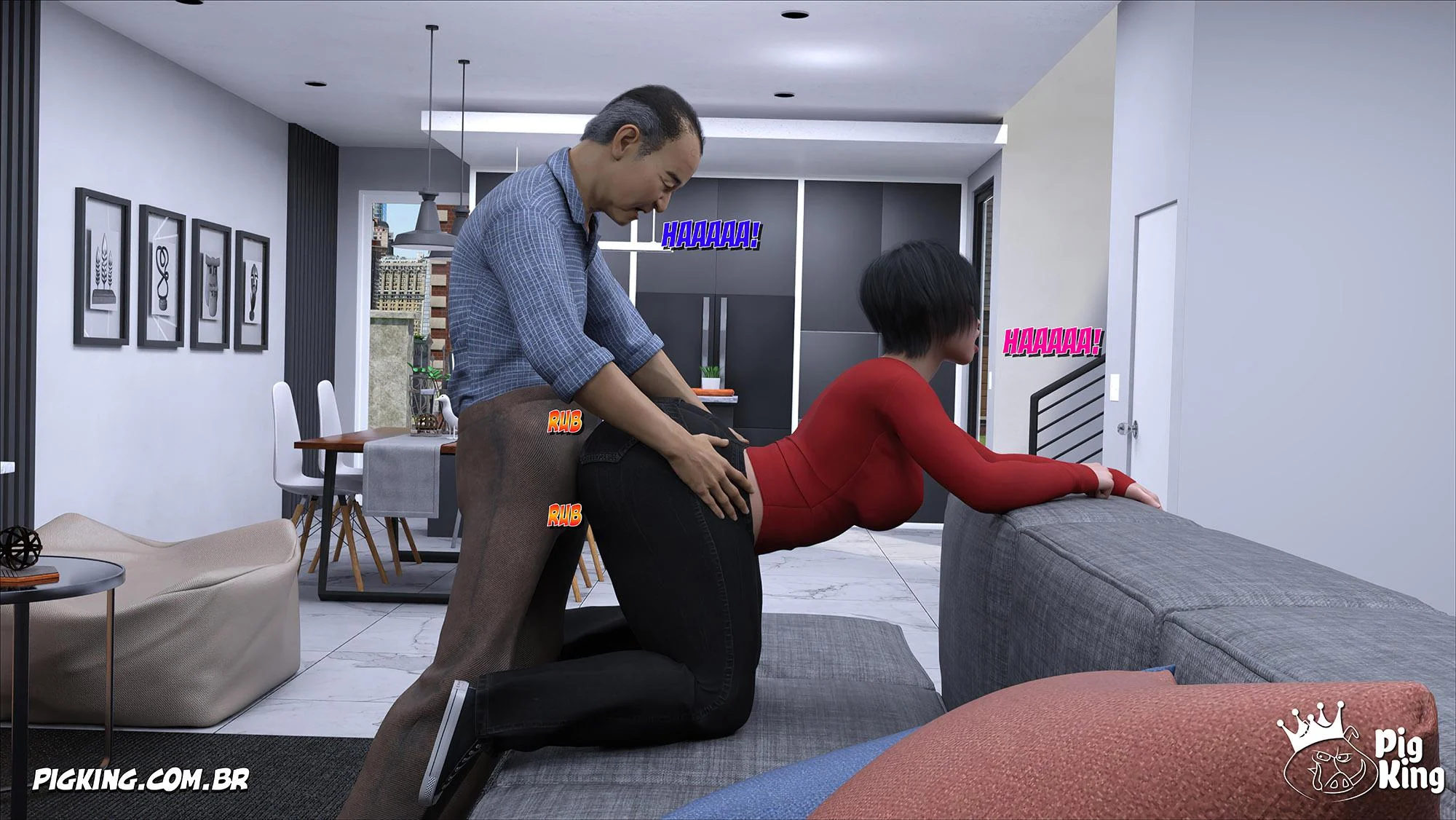 Safadeza da Família Kobayashi: Hentai 3D Explícito e Picante