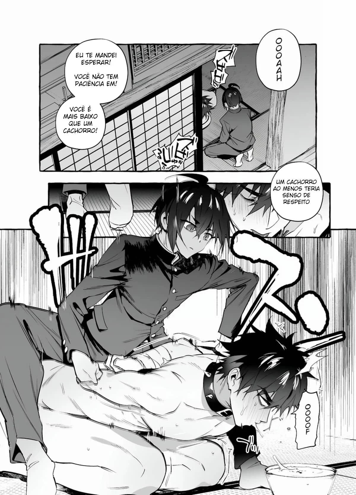 Padrasto Canino 3: Uma Surra de Sexo Animal em HQ Yaoi Explícita