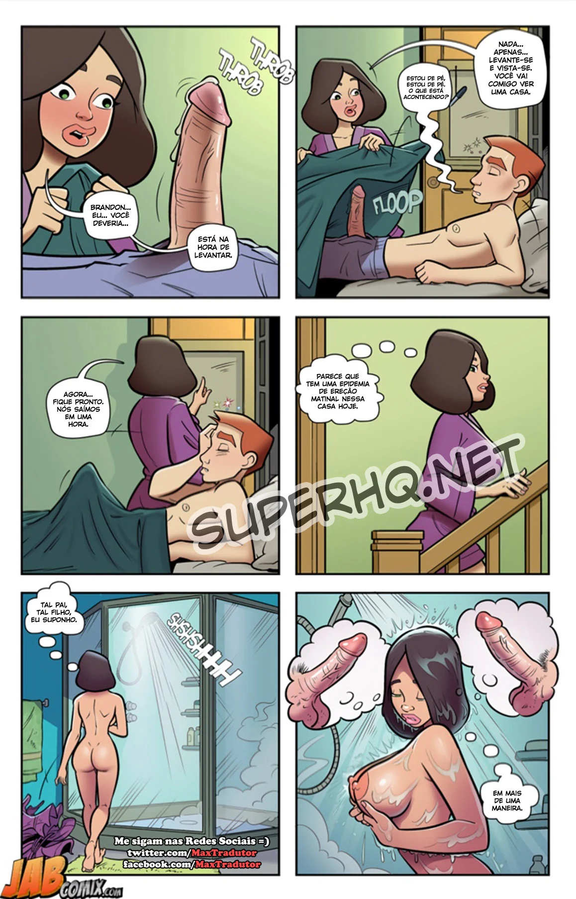 Padrasto devora a enteada safada em HQ erótica explícita