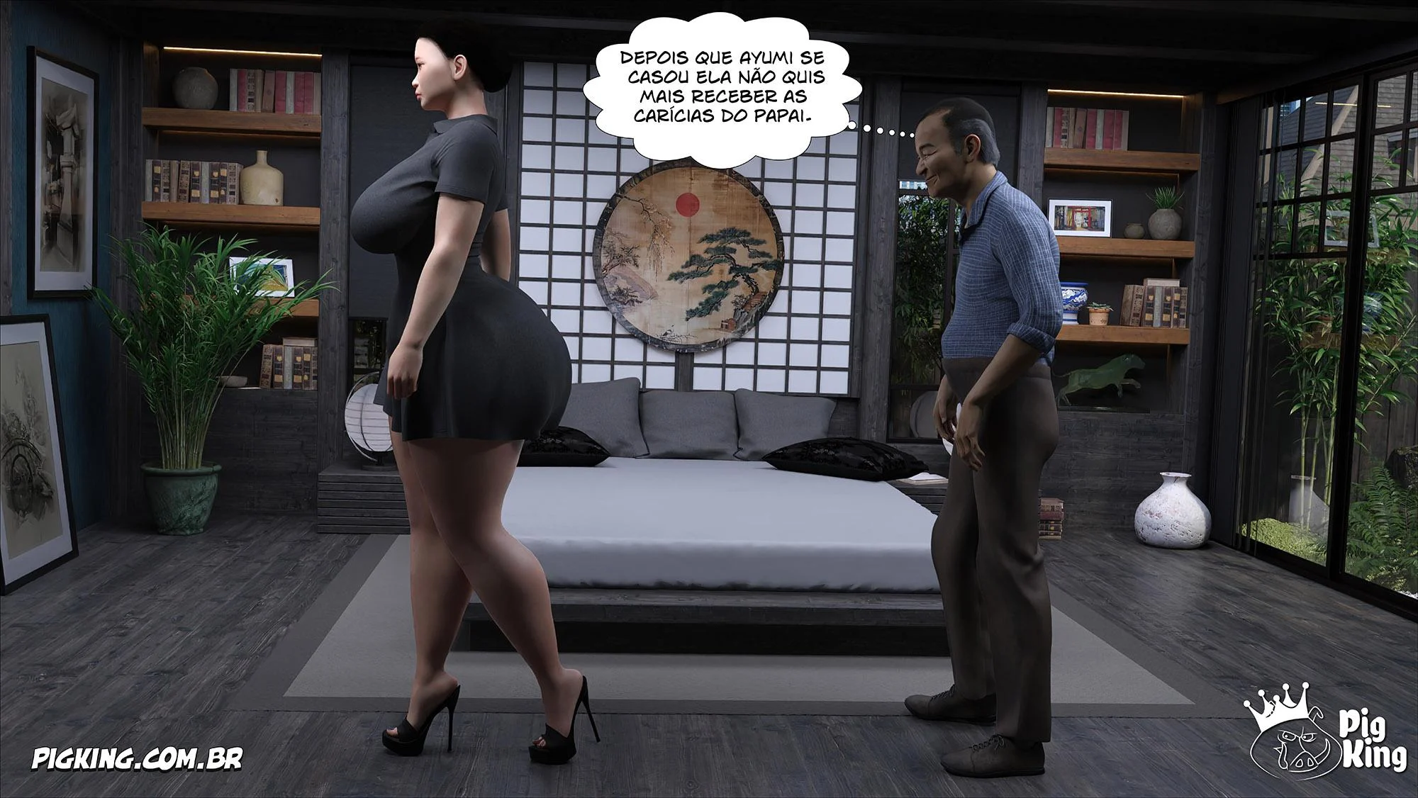 Família Kobayashi Parte 6: Foda em 3D Explícita nos Quadrinhos