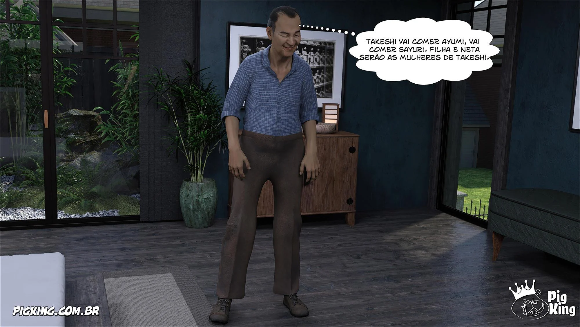 Família Kobayashi Parte 6: Foda em 3D Explícita nos Quadrinhos