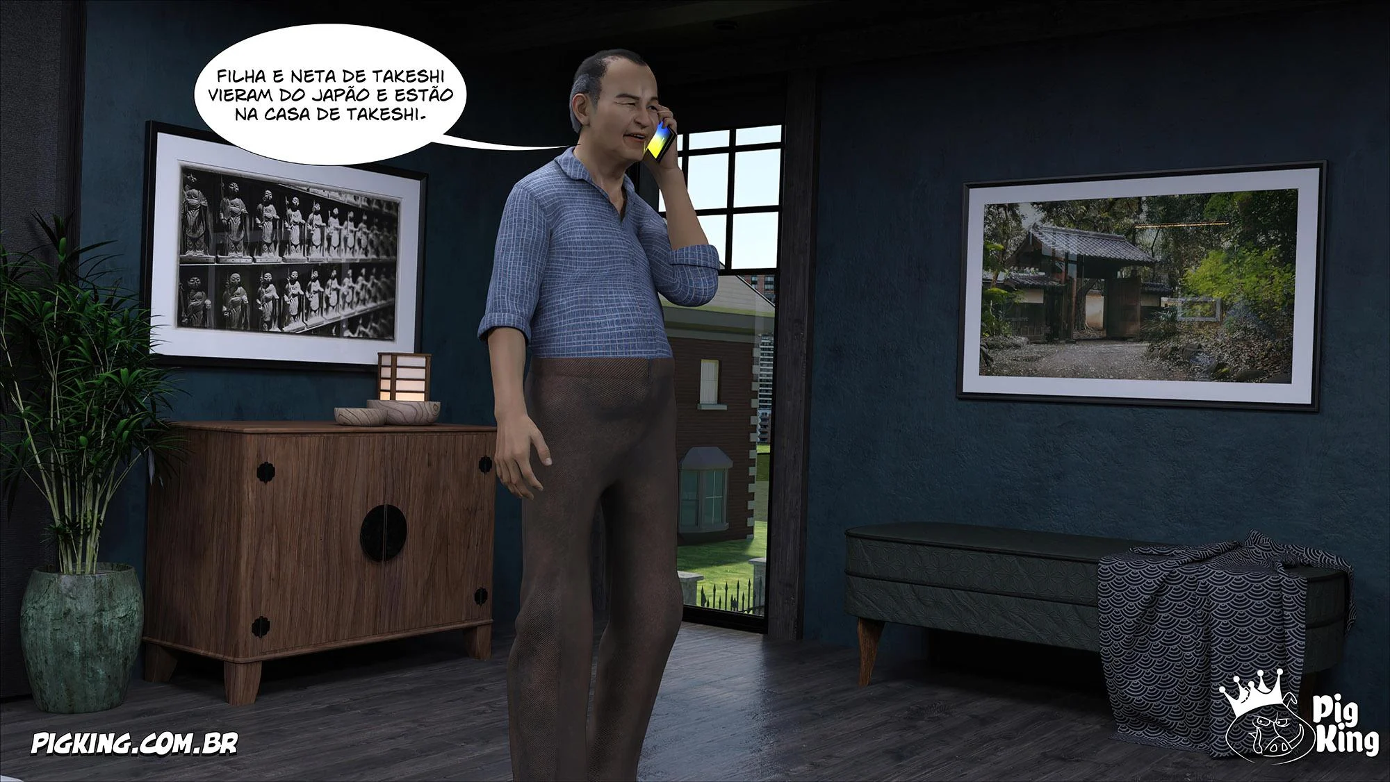 Família Kobayashi Parte 6: Foda em 3D Explícita nos Quadrinhos