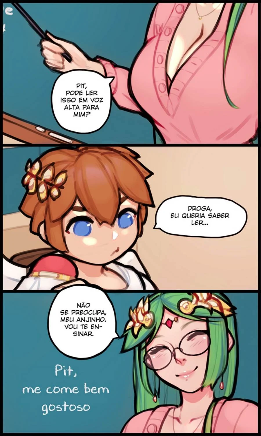 A Deusa Palutena e Pit: Fodas Proibidas e Cenas Explícitas em HQ