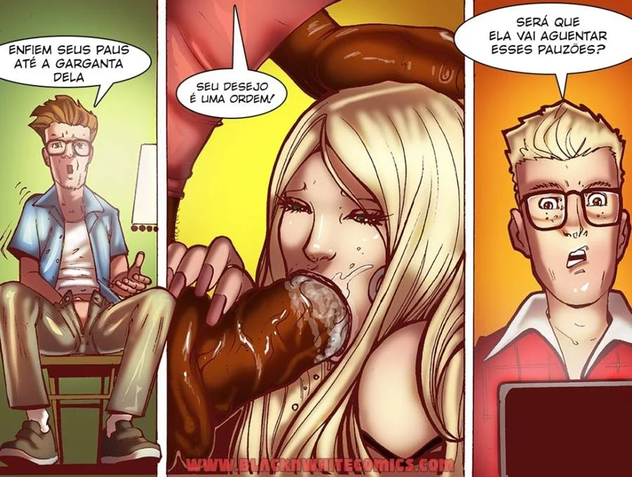 Papai Cuck Mamãe Gostosa: Surra de Pirocada Interracial em HQ Pornô