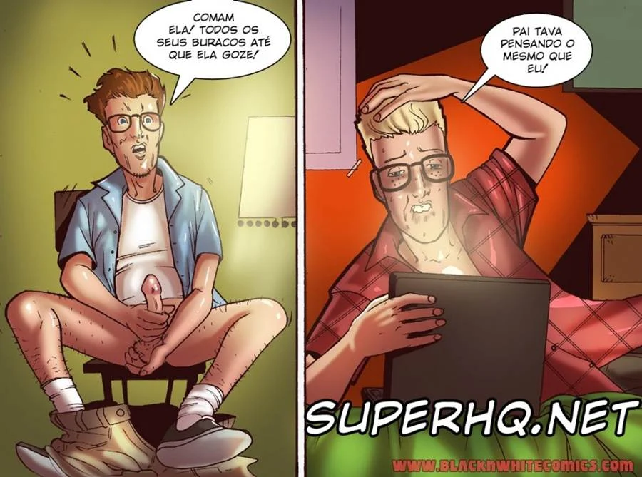 Papai Cuck Mamãe Gostosa: Surra de Pirocada Interracial em HQ Pornô