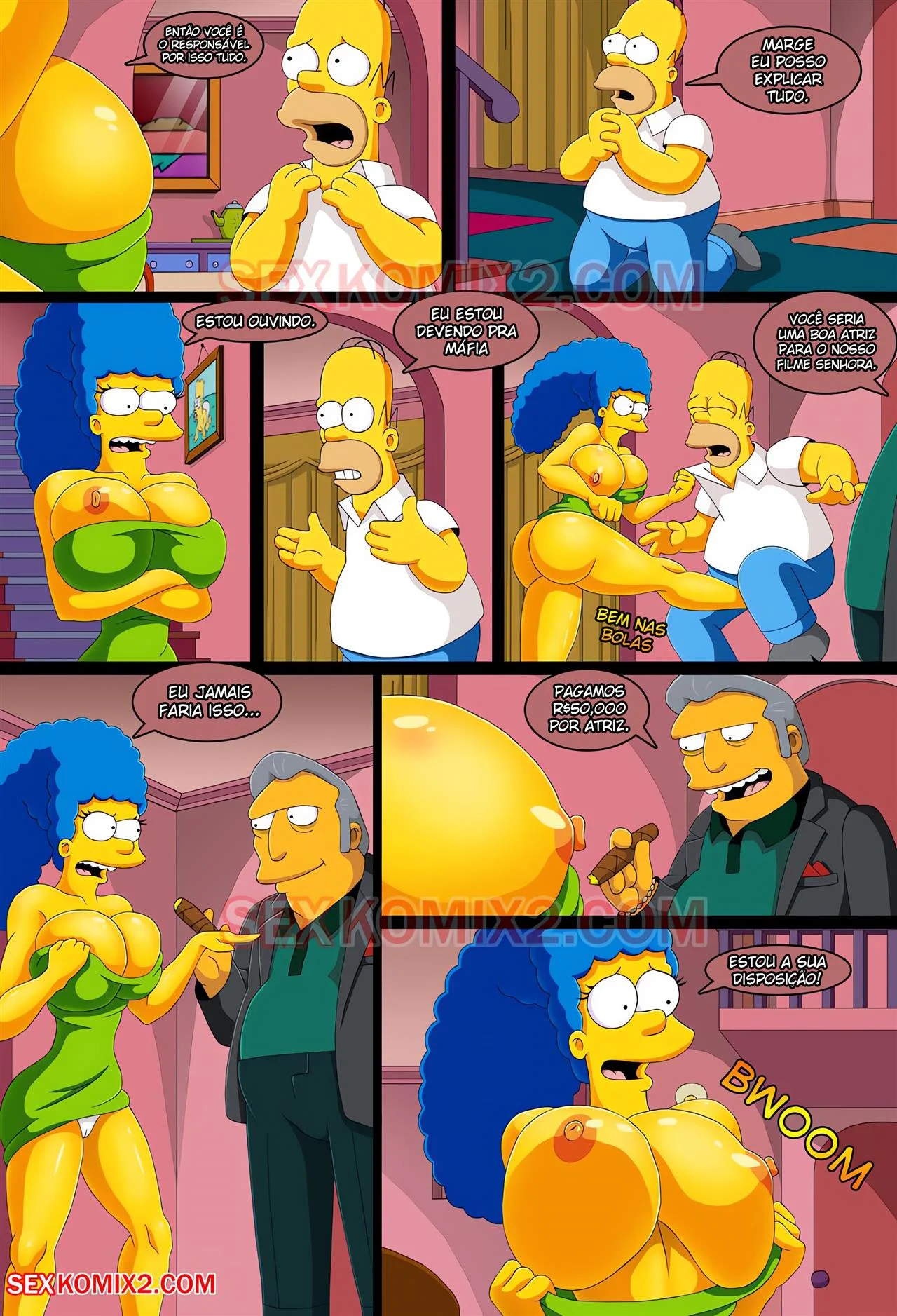 Conteúdu Intensso: Quadrinhos Eróticos dos Simpsons em Gozo Cósmico