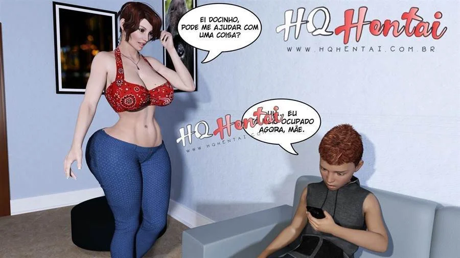 Mamando e comendo a mãe do meu amigo em HQ 3D explícita