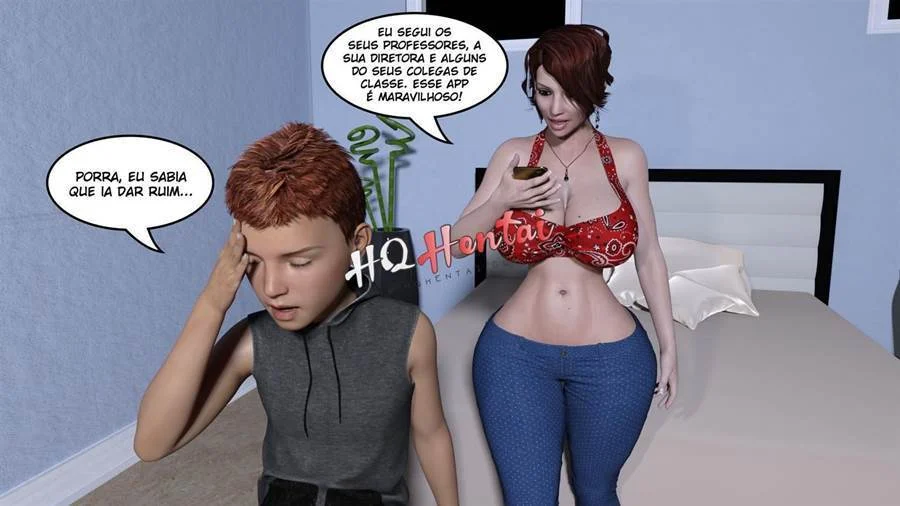 Mamando e comendo a mãe do meu amigo em HQ 3D explícita