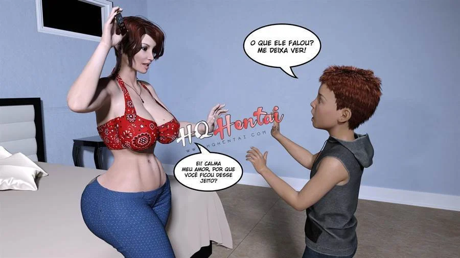 Mamando e comendo a mãe do meu amigo em HQ 3D explícita