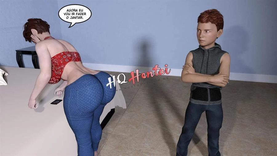 Mamando e comendo a mãe do meu amigo em HQ 3D explícita