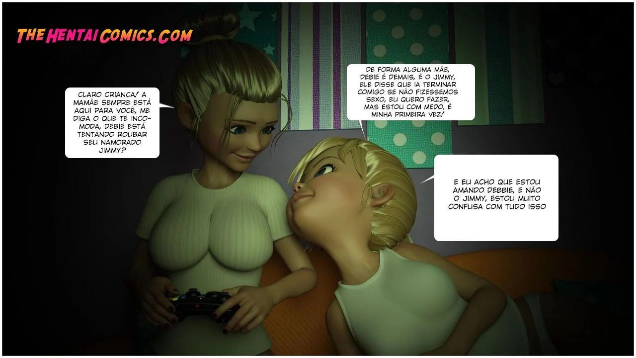 Sexo Selvagem com Mãe e Filha - Hentai 3D Explícito em Quadrinhos