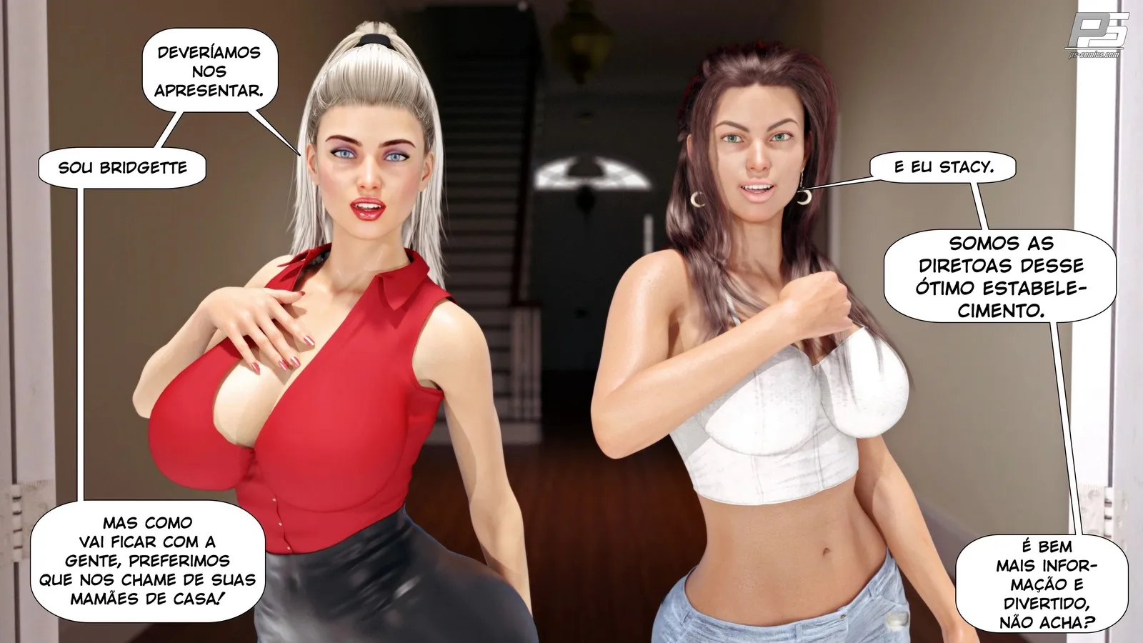 Aventuras Eróticas na Mansão das MILFs: Quadrinhos de Sexo Explícito em 3D