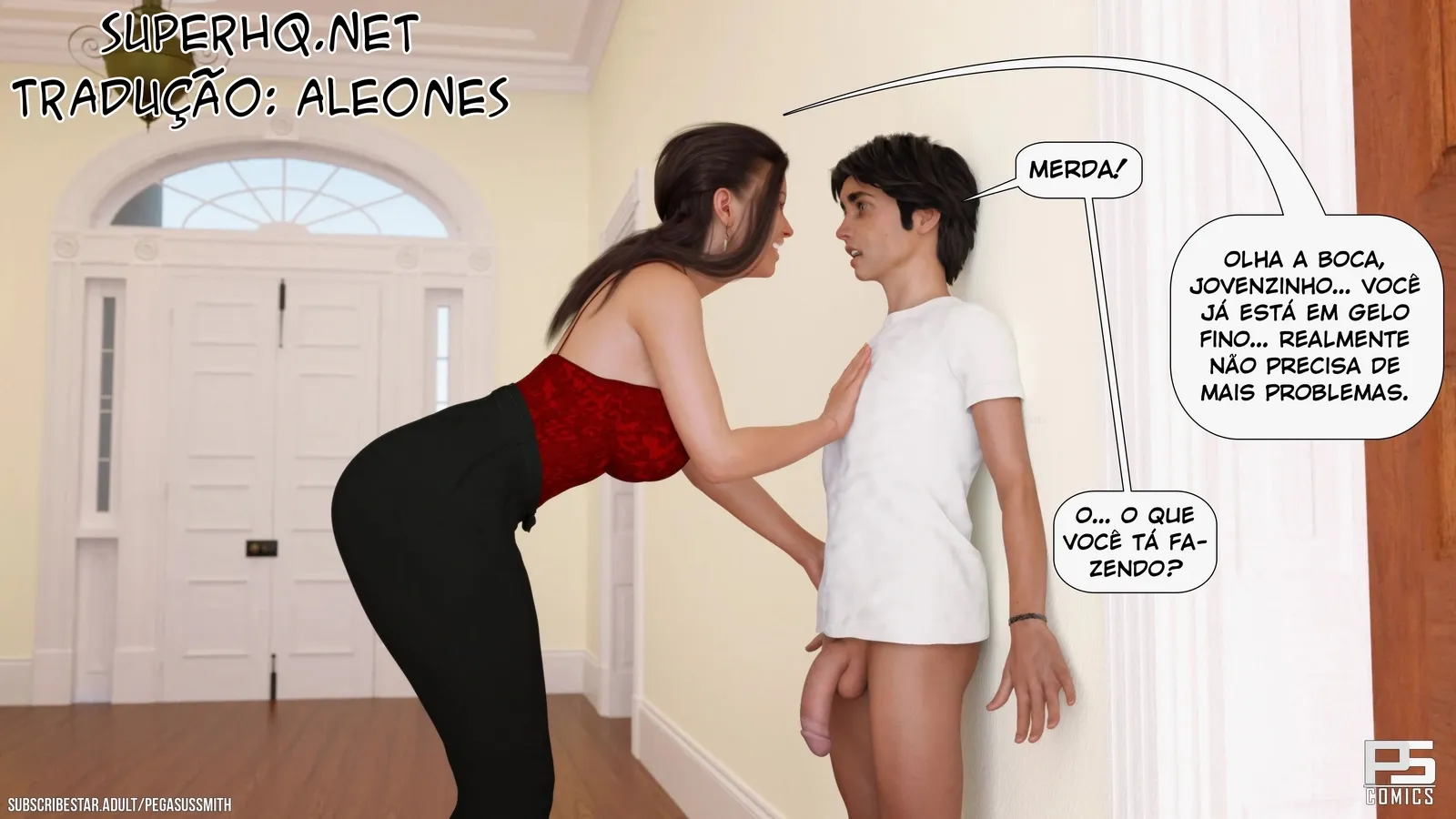 Pegasus Smith: Orgia Proibida na Mansão das MILFs - HQ 3D Explícita