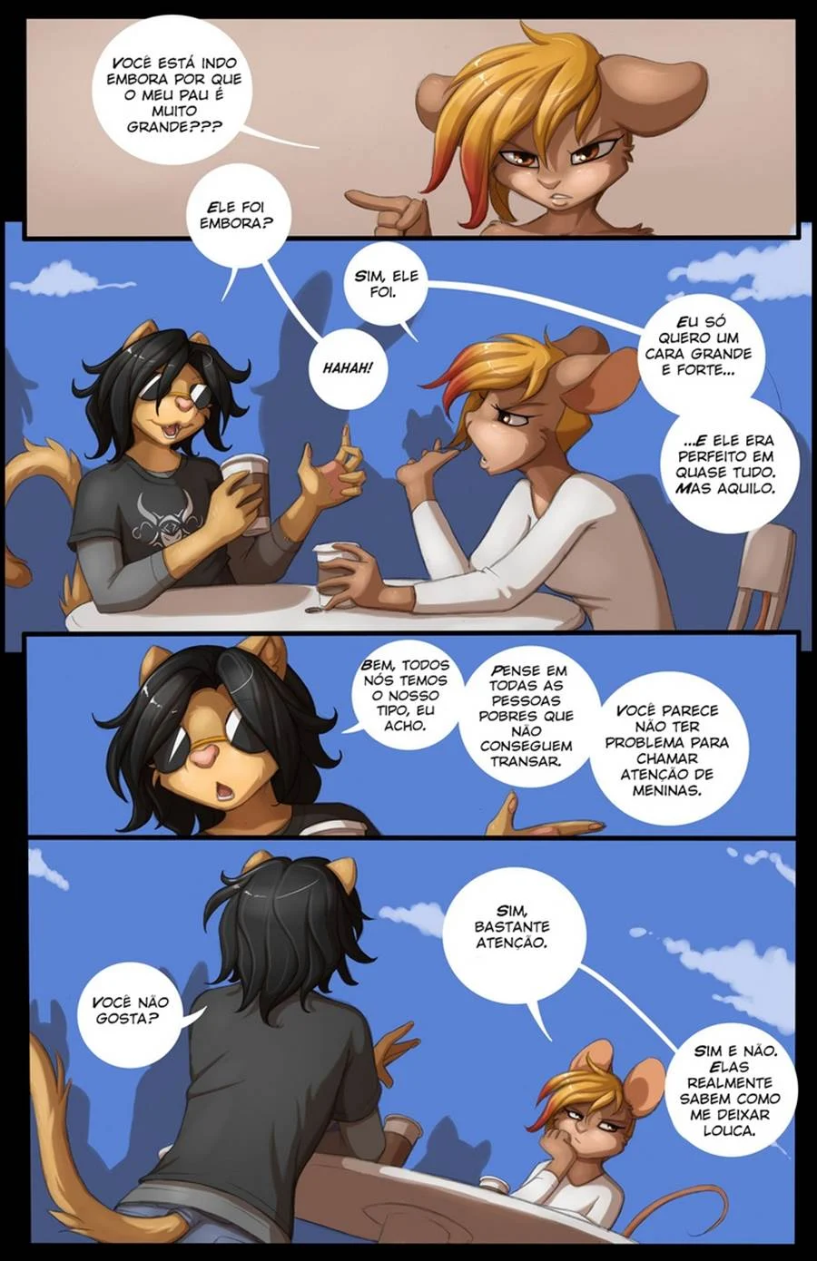 Penny em Apuros: Quadrinhos Eróticos com Furry Explícito