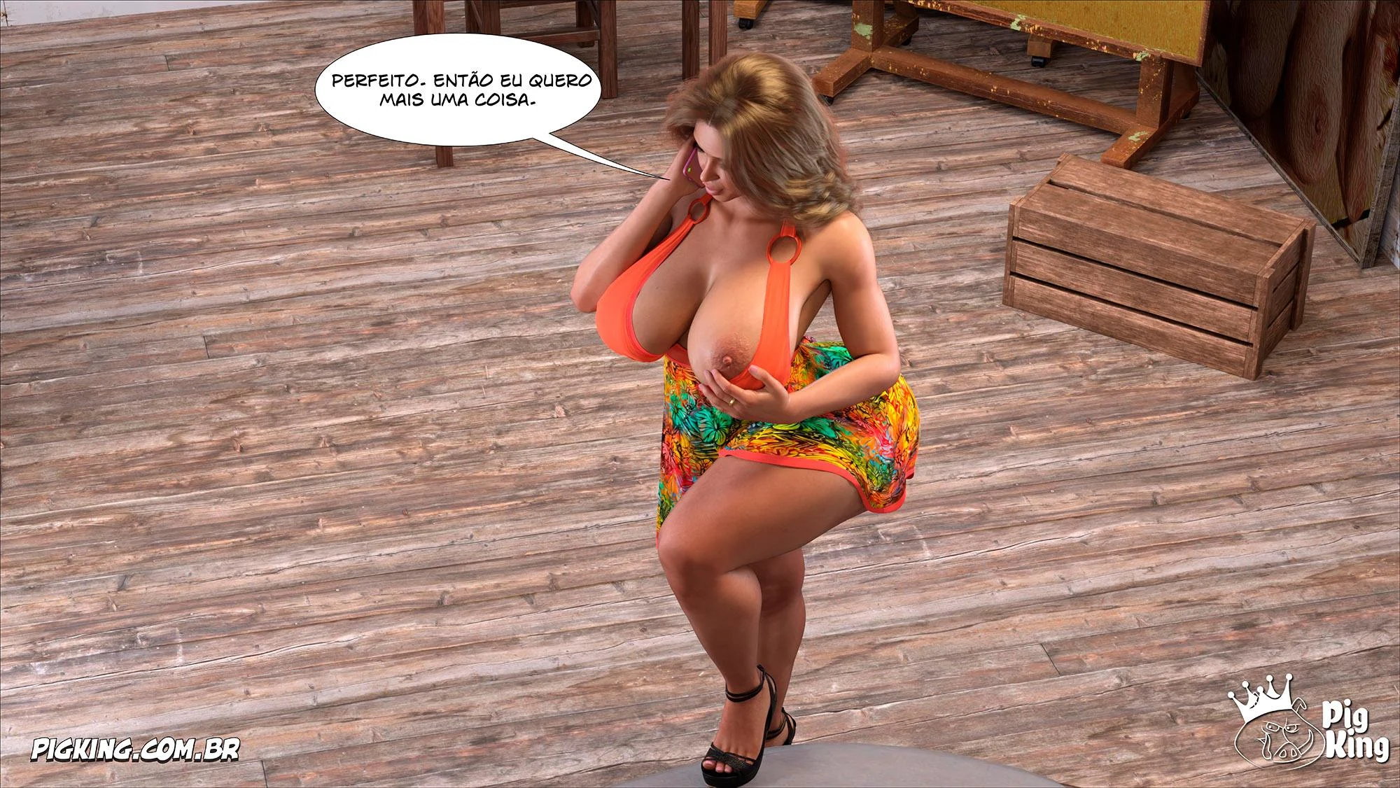 Rei do Pornô: A Foda Brutal de Nicoly em 3D Explícito