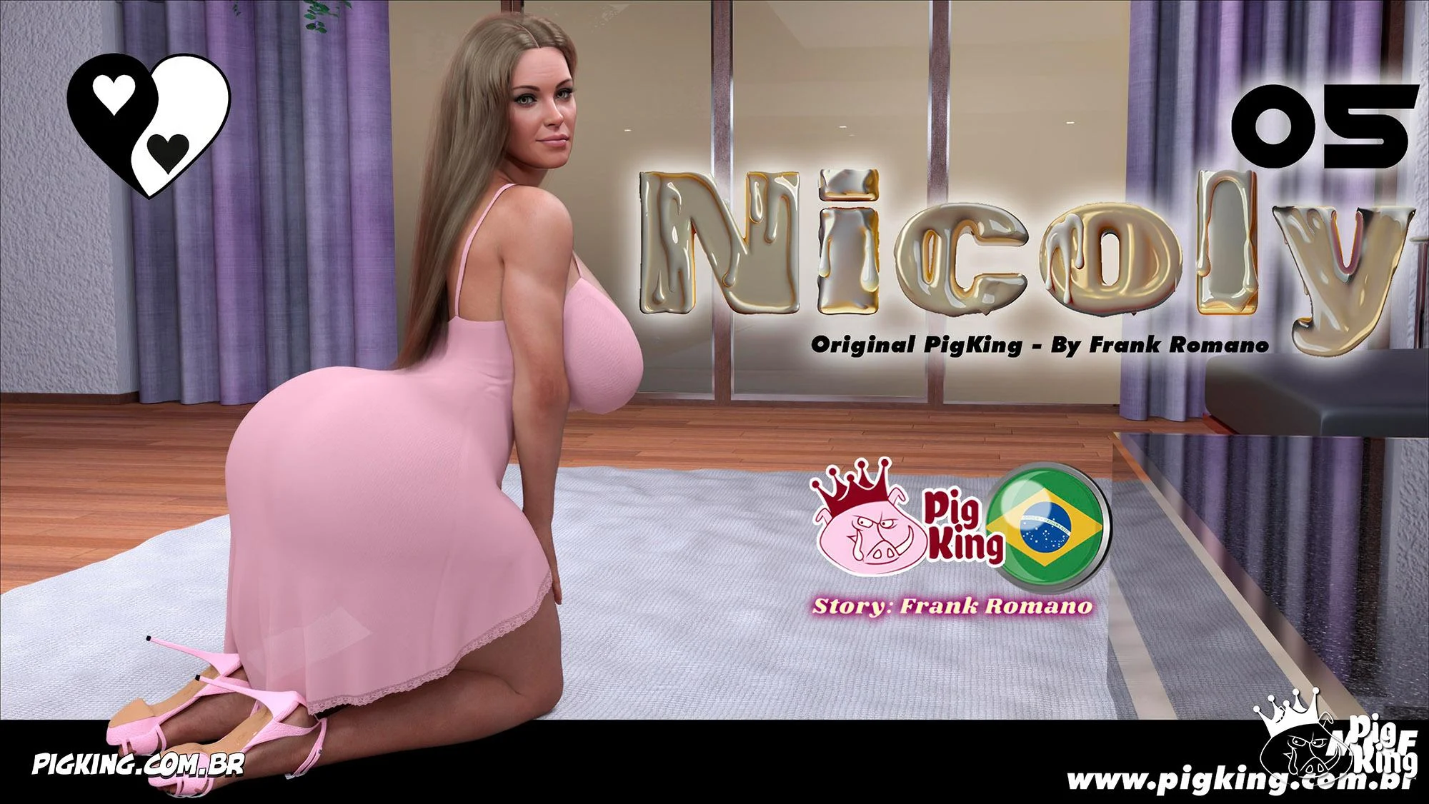 PigKing: Dominando Nicoly com Fetichismo Extremo em 3D Explícito