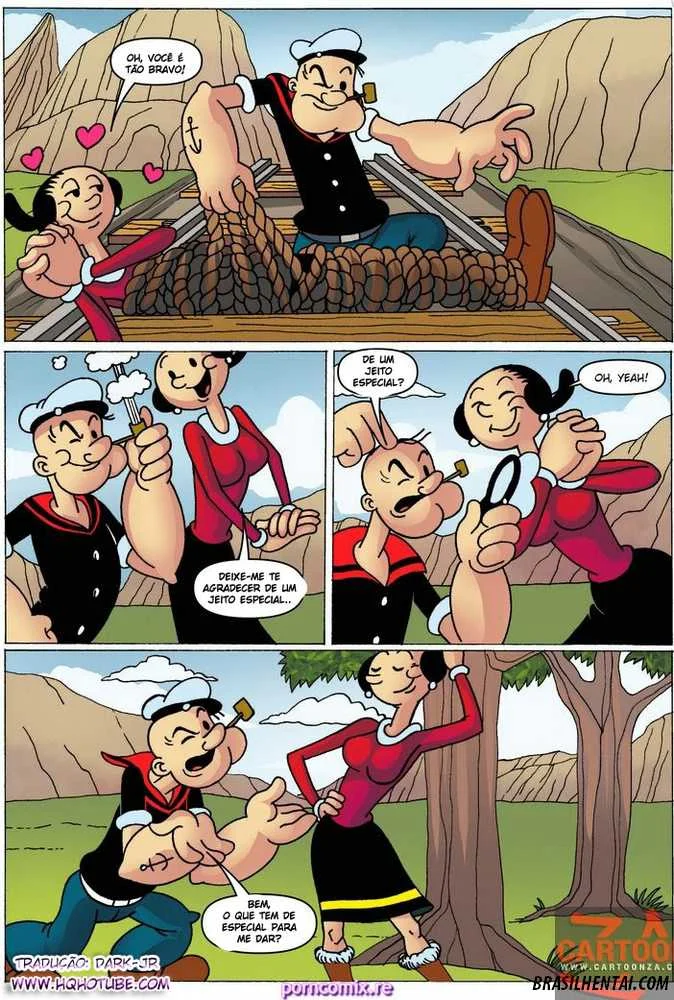 Popeye e Olívia Palito em Cenas Explícitas: Hentai Picante de Quadrinhos