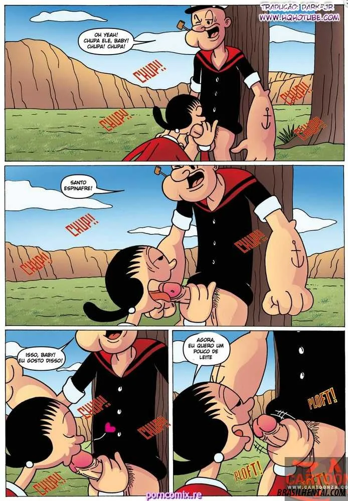 Popeye e Olívia Palito em Cenas Explícitas: Hentai Picante de Quadrinhos