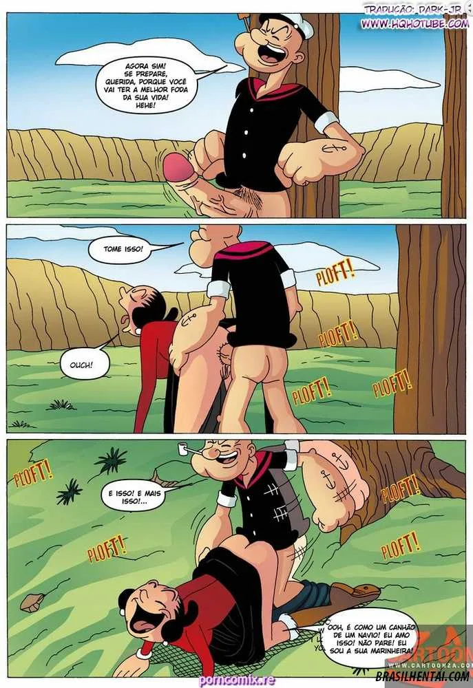 Popeye e Olívia Palito em Cenas Explícitas: Hentai Picante de Quadrinhos