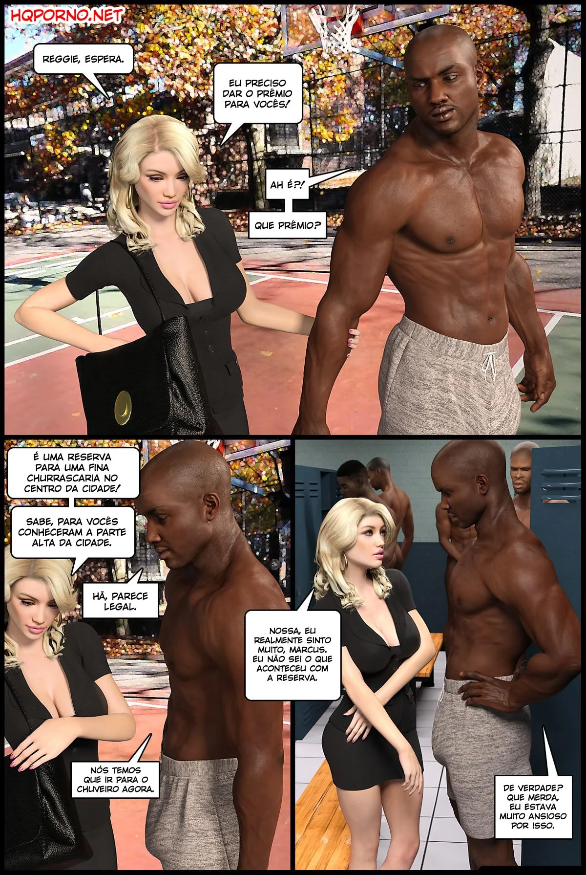 Repórter Loira se Entrega em Orgia Selvagem em HQ 3D Explícita.