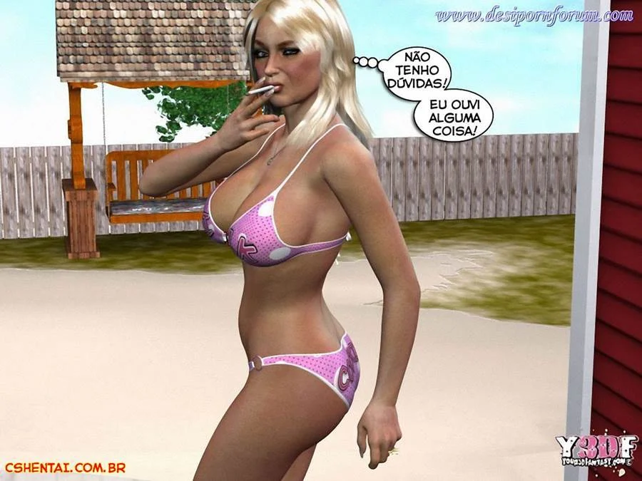 Prima 3D Proibida: Ménage Ardente Nos Quadrinhos de Sexo Explícito