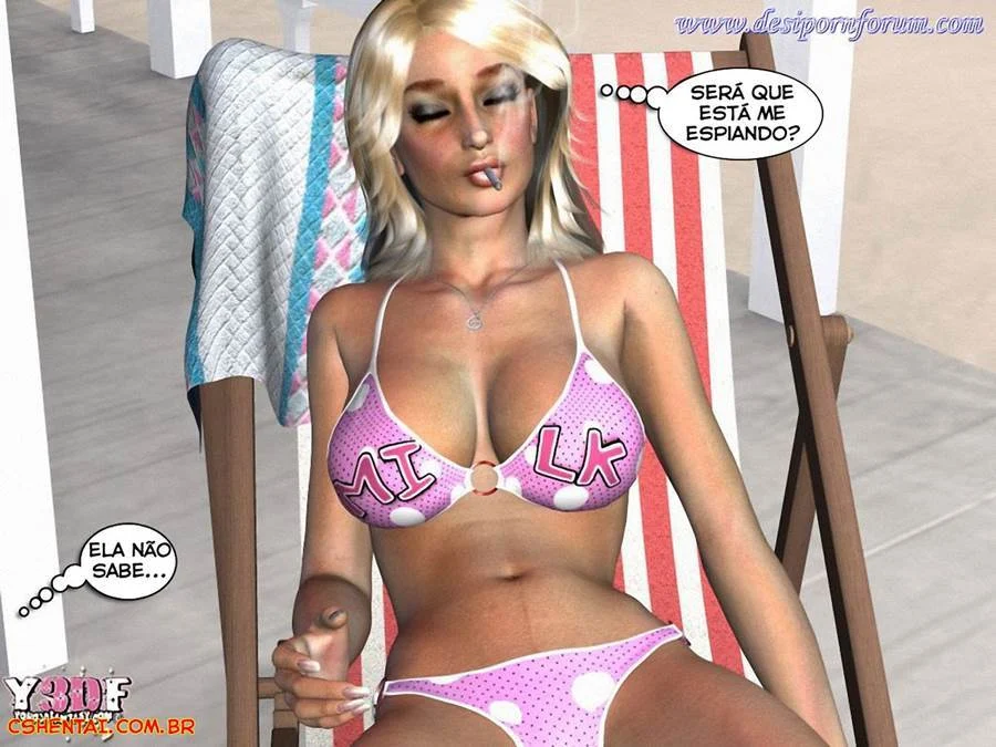 Prima 3D Proibida: Ménage Ardente Nos Quadrinhos de Sexo Explícito