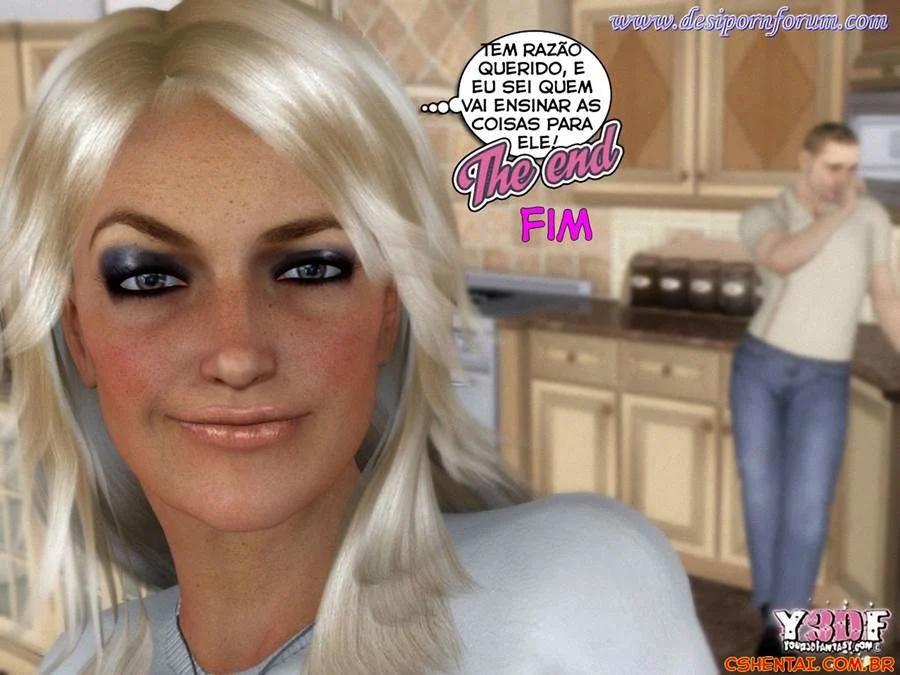 Prima 3D Proibida: Ménage Ardente Nos Quadrinhos de Sexo Explícito