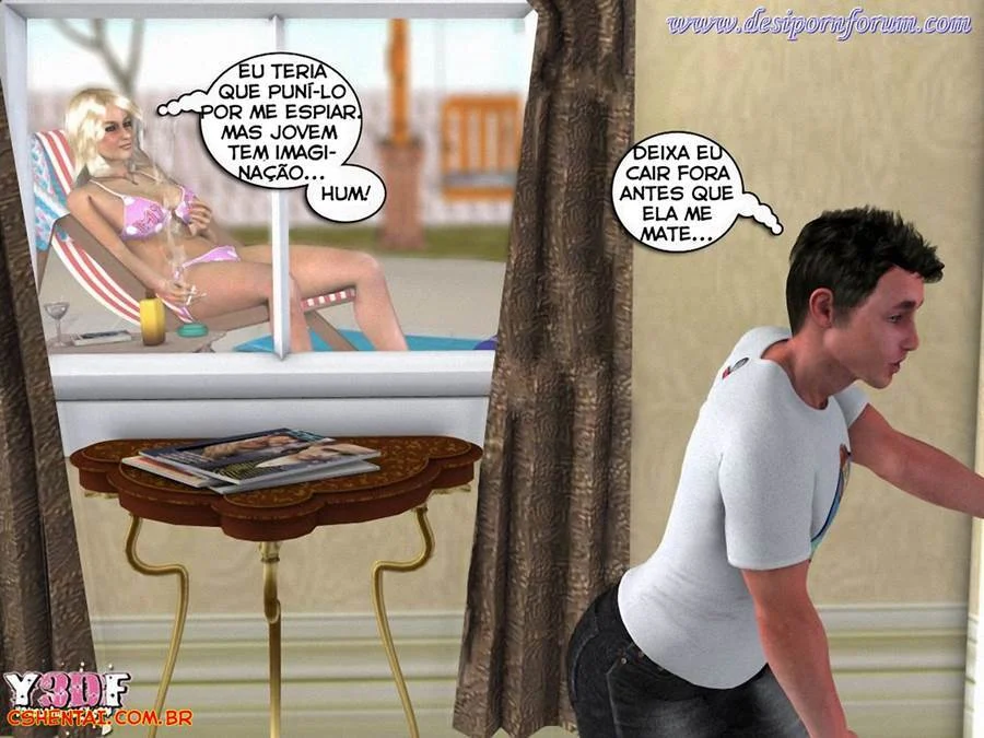 Prima 3D Proibida: Ménage Ardente Nos Quadrinhos de Sexo Explícito