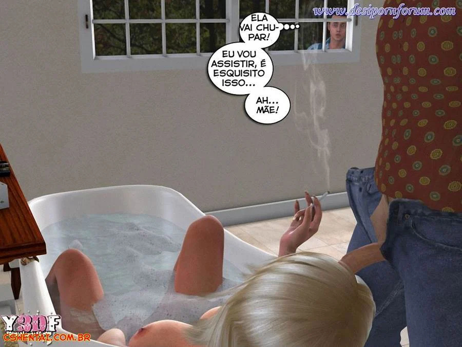 Prima 3D Proibida: Ménage Ardente Nos Quadrinhos de Sexo Explícito