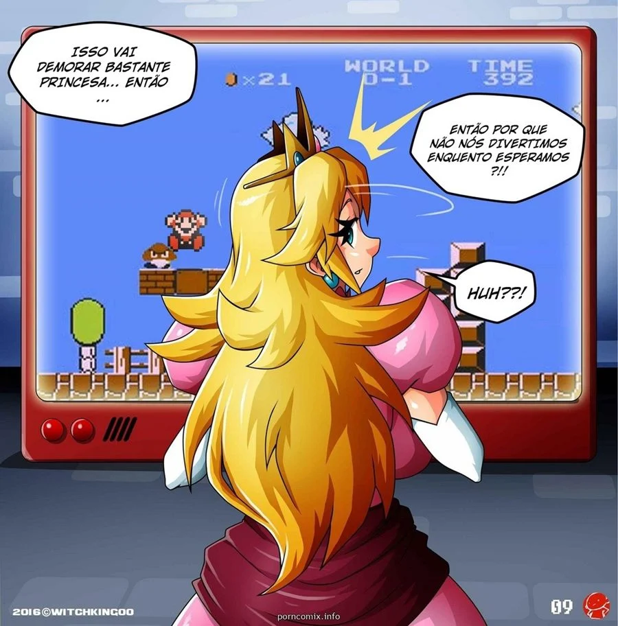Princesa Peach em Aventuras Eróticas Explícitas - HQ Pornô