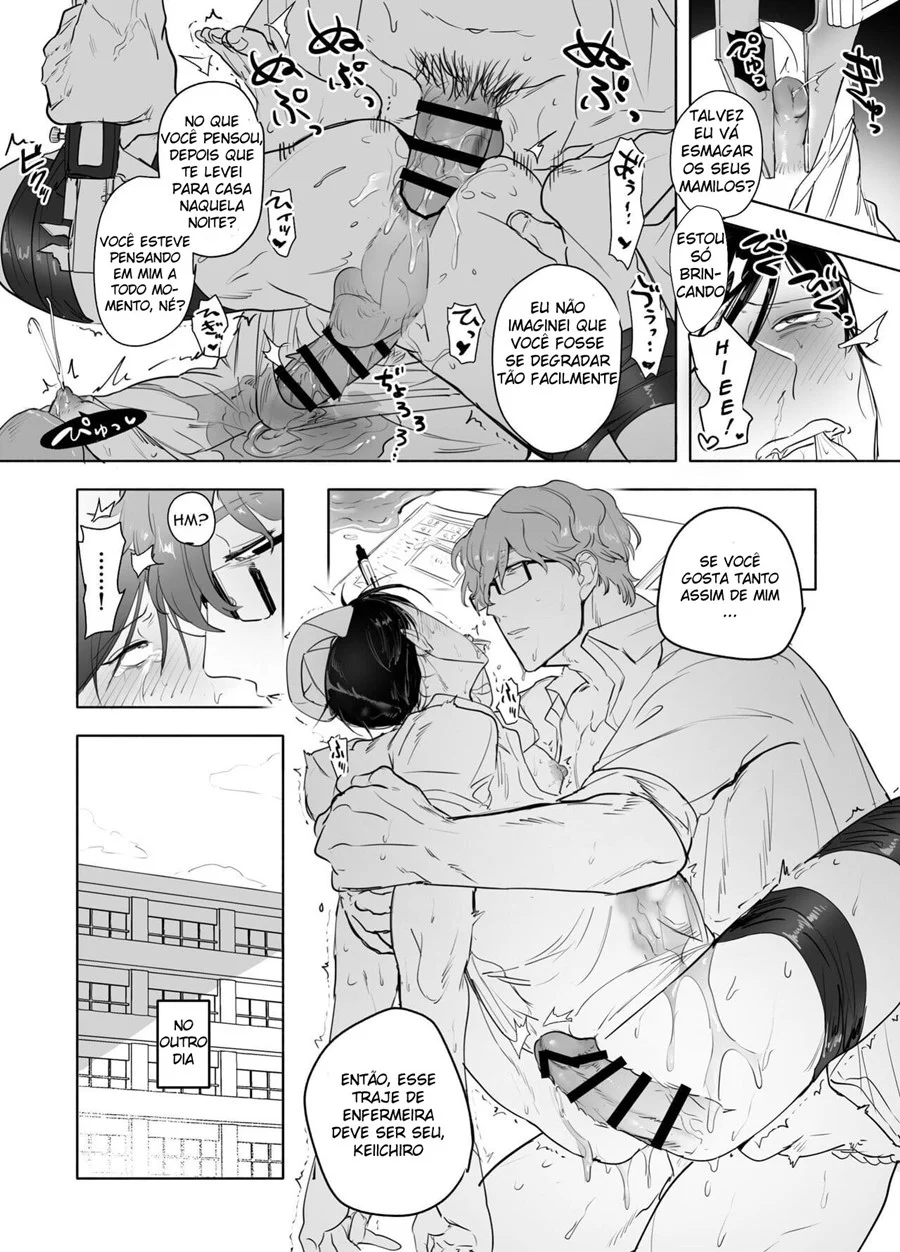 Professor Enche Aluno de Tesão - Hentai Yaoi Explícito em HQ