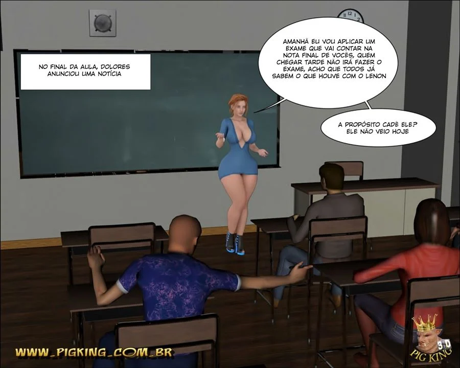 Professora Submissa: Lição de Sexo Anal em Sala de Aula - Hentai 3D Explícito
