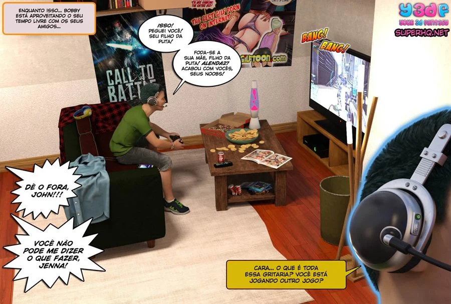 Cenas Proibidas: Quadrinhos 3D de Sexo Explícito e Masturbação