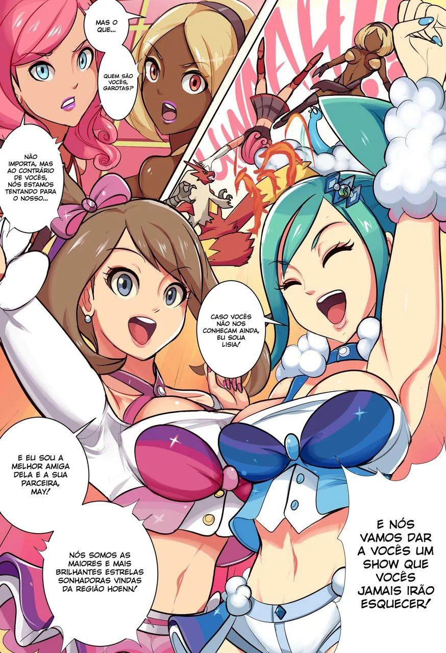 Sexo Explícito entre Treinadoras Pokémon - Hentai em Quadrinhos Carnais