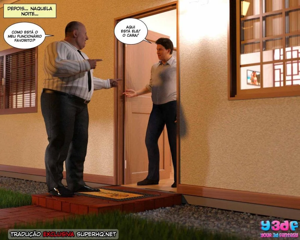 Chefe Tarado: Submissão Obscena no Escritório - HQ Pornô 3D Explícita