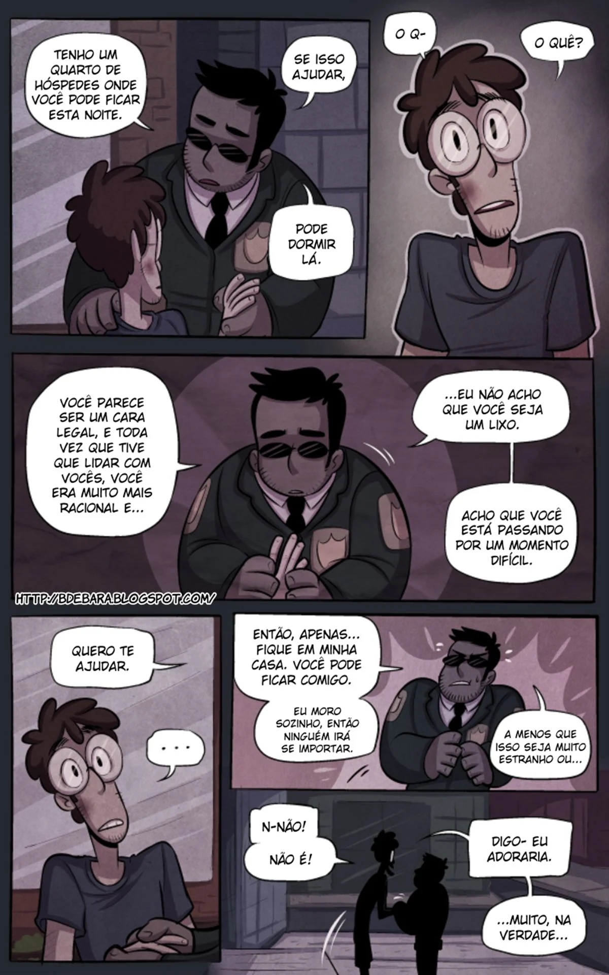 Quadrinho Erótico Gay: Policial Dominador Fode o Bandido Safado na Prisão