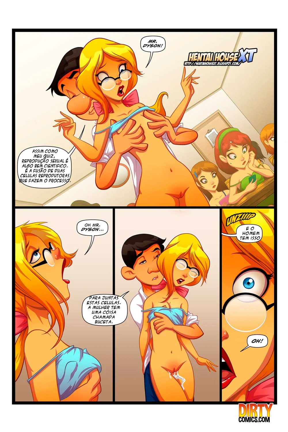 Professor devassa aluna em sala: HQ erótica com sexo explícito e fetiche acadêmico