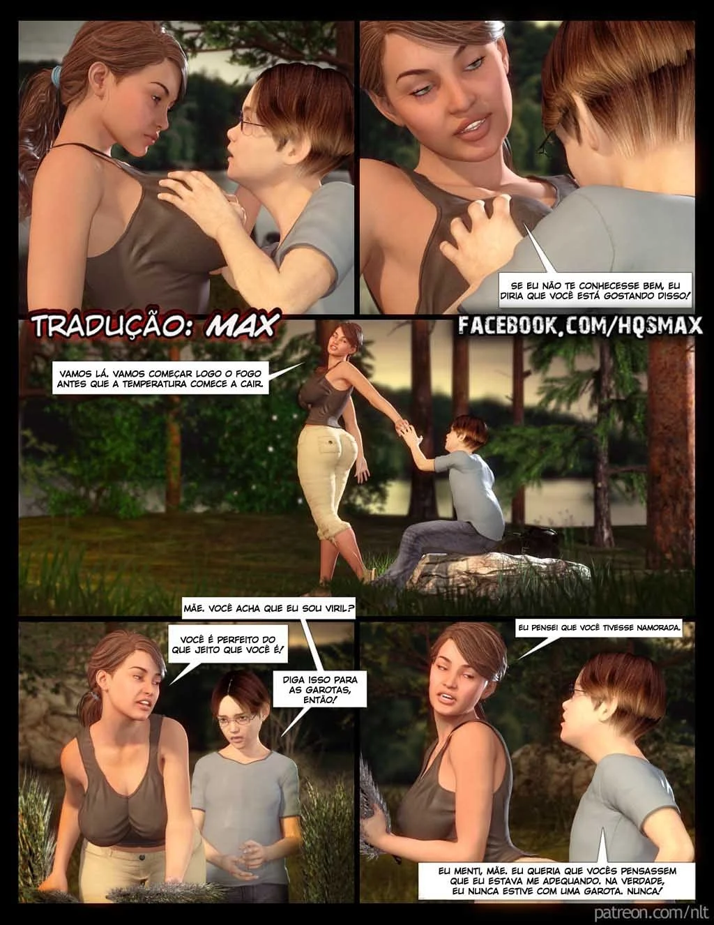 Família Adulta: Orgia Proibida em Quadrinhos 3D Explícitos