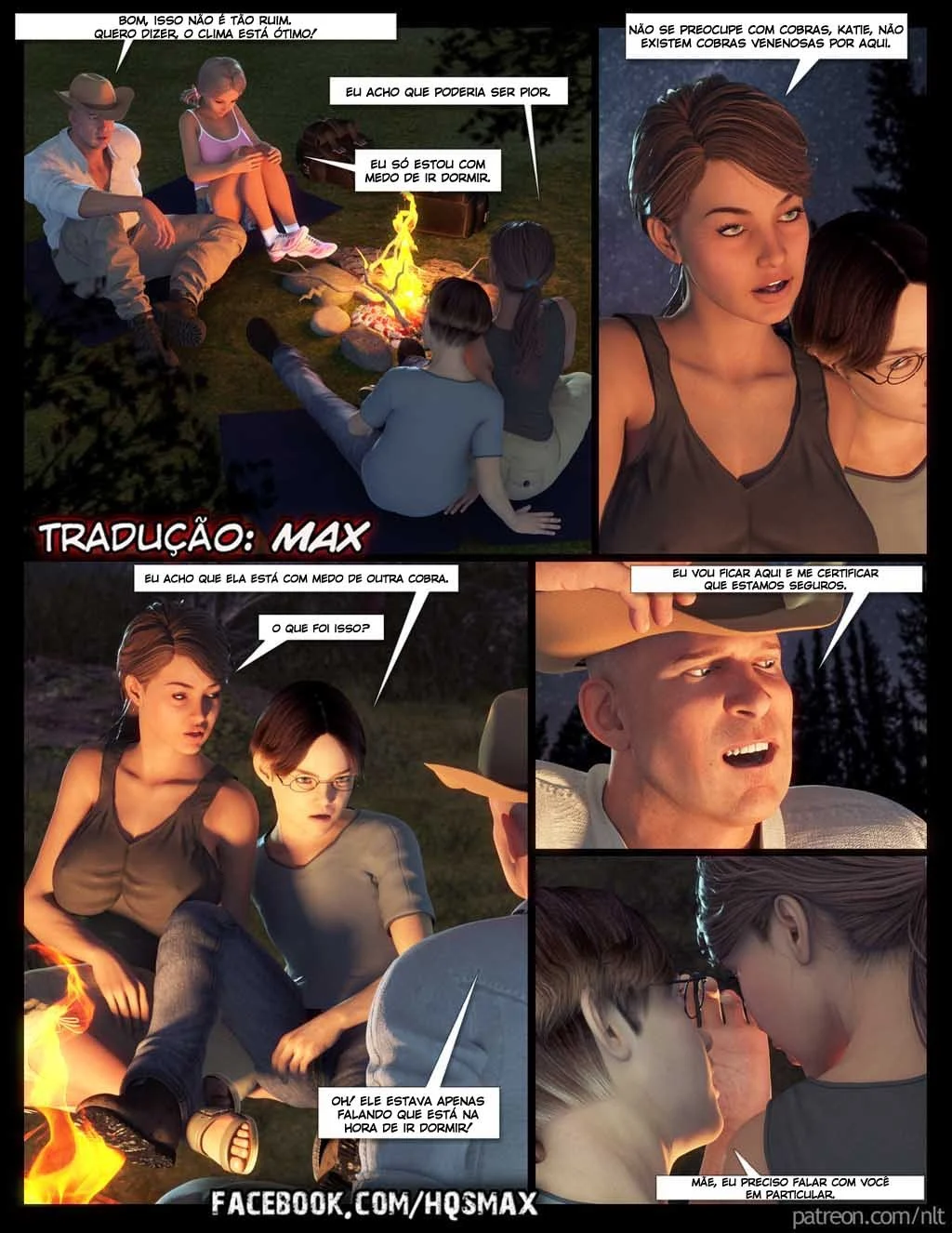 Família Adulta: Orgia Proibida em Quadrinhos 3D Explícitos